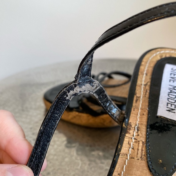 Steve Madden Cork Strap Wedges Size 10 - Picture 3 of 9